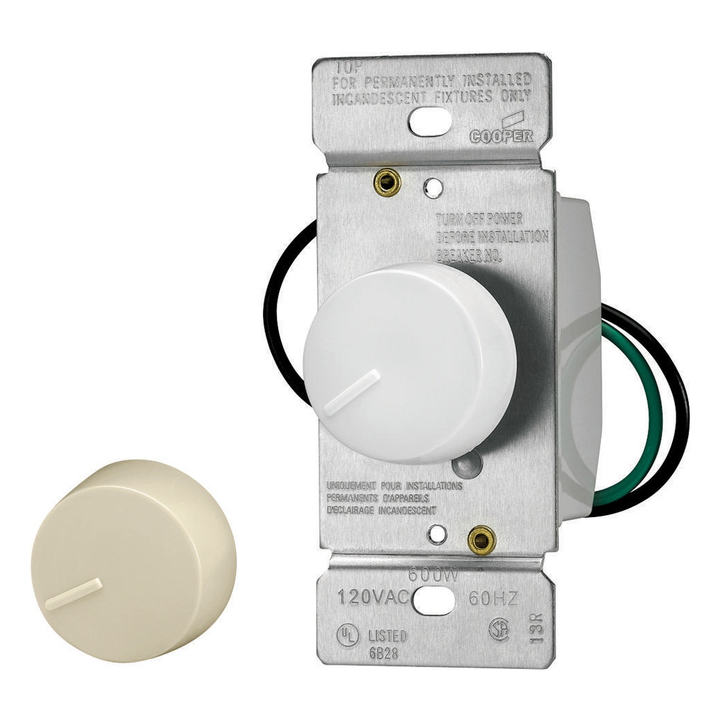 SWITCH DIMMER RTRY WHT/IVRY