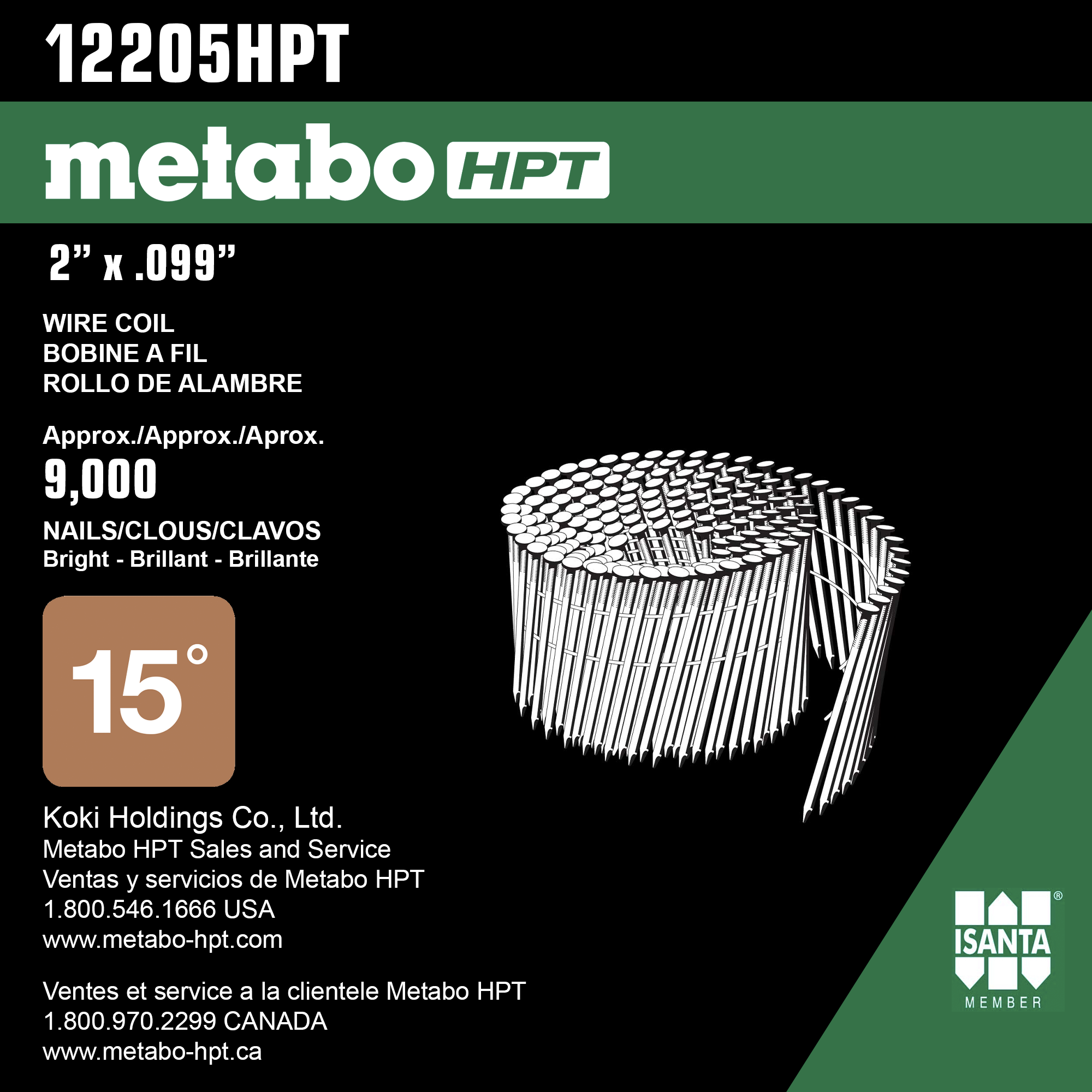 2" Full Round Head Brite Basic Wire Coil Pallet Nail