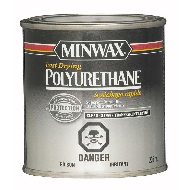 Minwax® Fast-Drying Polyurethane, Gloss, Clear, 236 mL