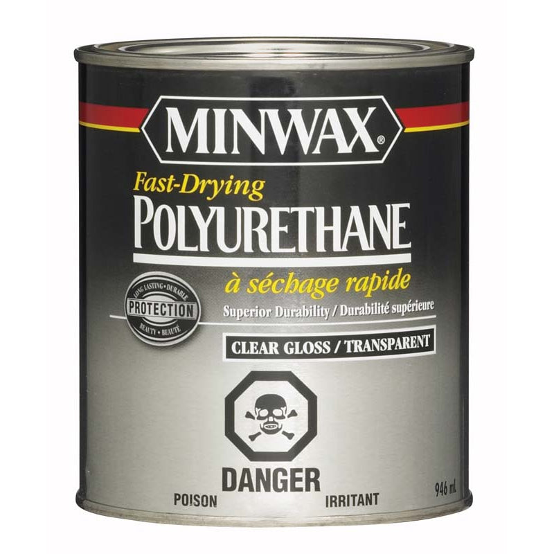 Minwax® Fast-Drying Polyurethane Finish, Gloss, Clear, 946 mL