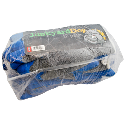 Junkyard Dog Poly/Cotton Gloves, Large (12/Pack)