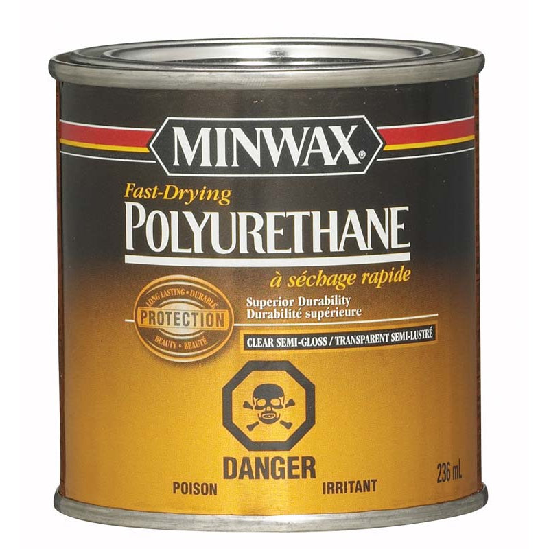 Minwax® Fast-Drying Polyurethane, Semi-Gloss, Clear, 236 mL