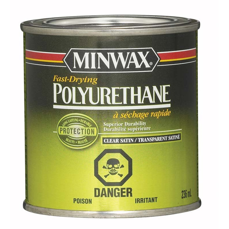 Minwax® Fast-Drying Polyurethane, Satin, Clear, 236 mL