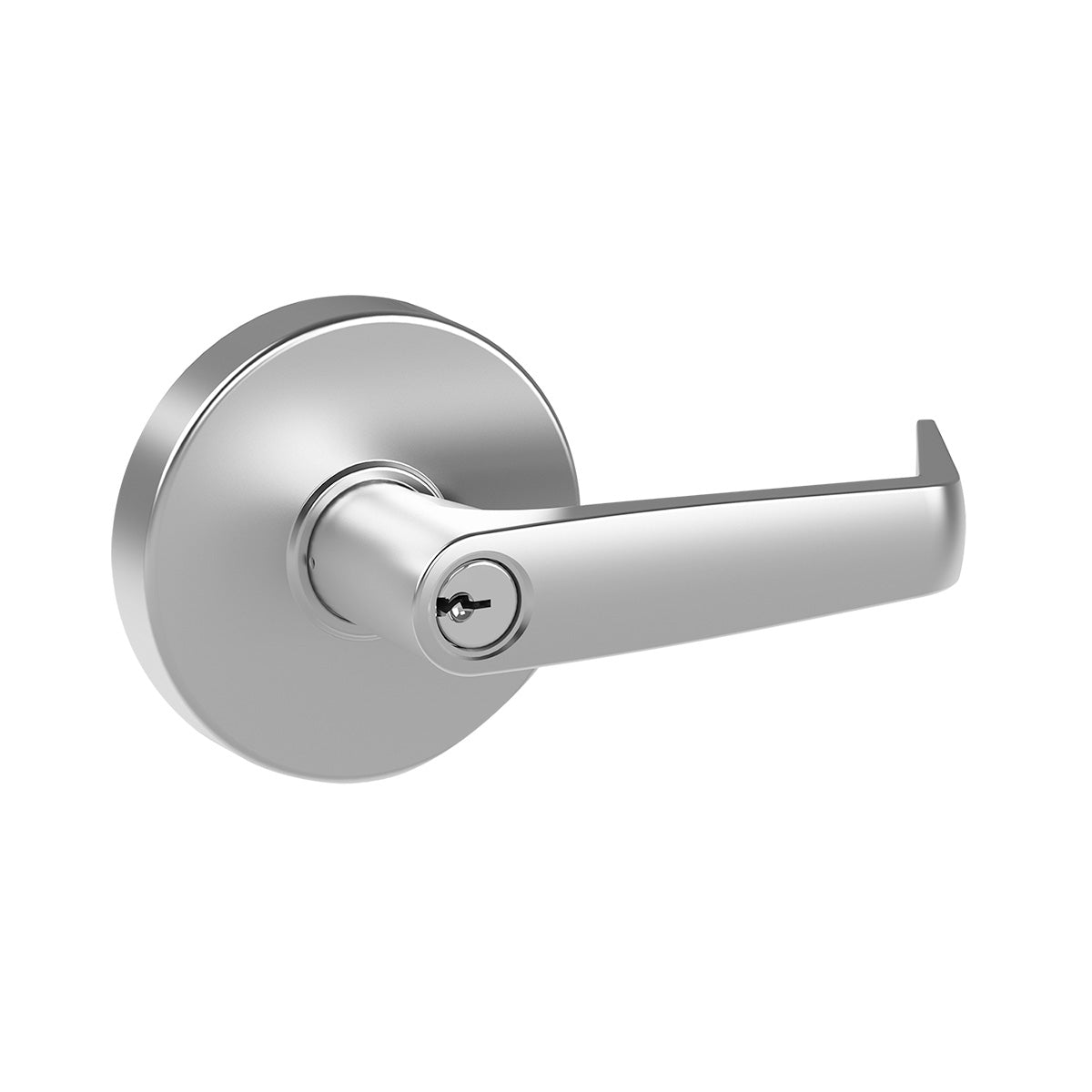 Duke Commercial Keyed Entry Lever, Satin Chrome