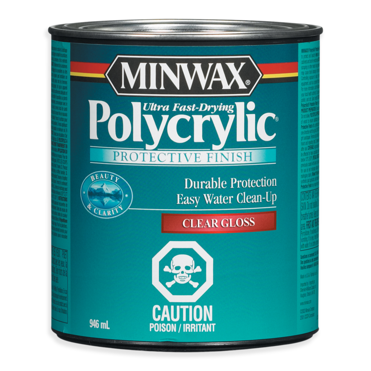 MINWAX® POLYCRYLIC™ PROTECTIVE FINISH 946ML CLEAR GLOSS