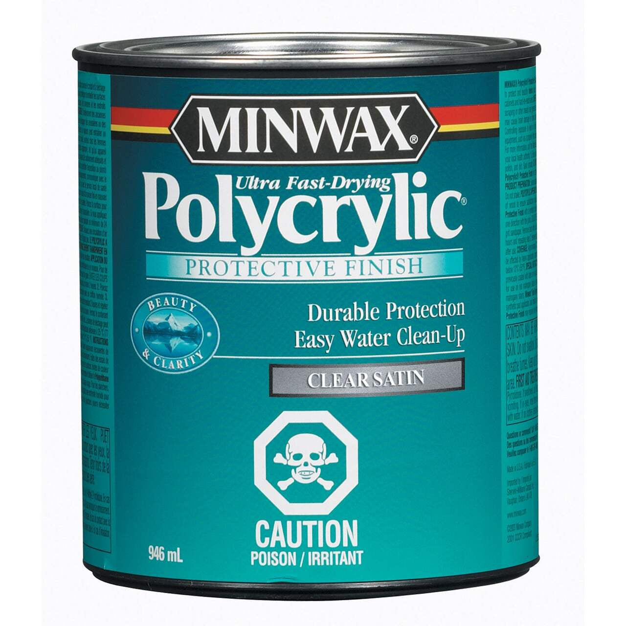 Minwax® Polycrylic™ Protective Finish Clear Satin 946ml