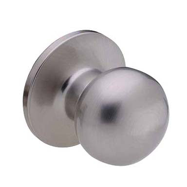 Villa Ball Knob-Dummy, Satin Nickel