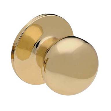 Villa Ball Knob-Dummy, Polished Brass