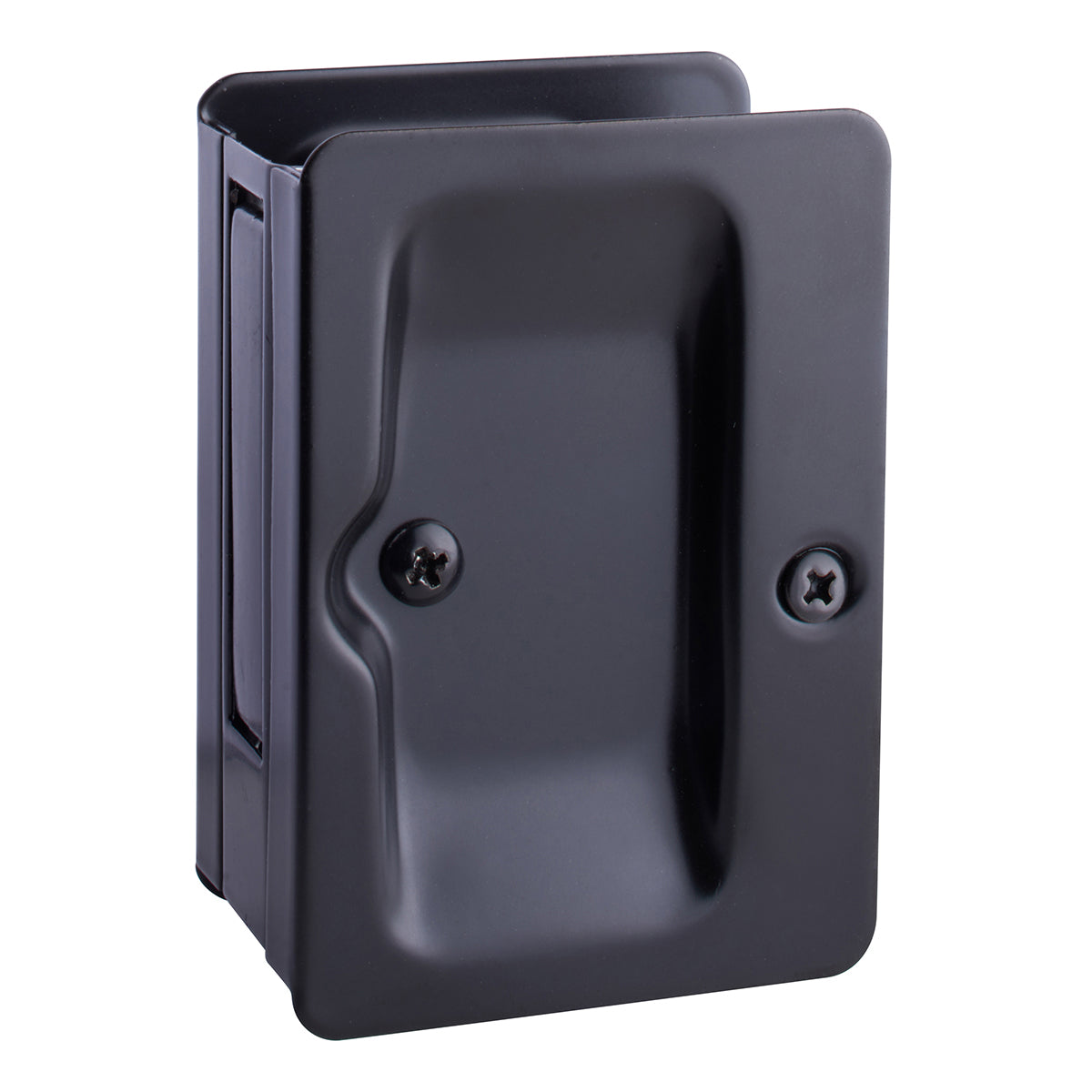 Sliding Door Passage Lock, Matte Black