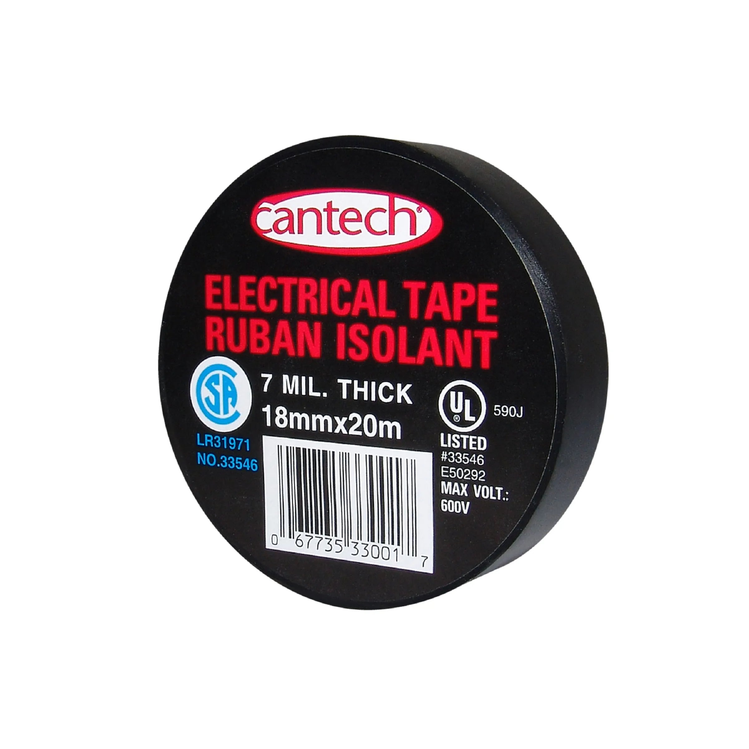18mm x20m Electrical Tape, Black
