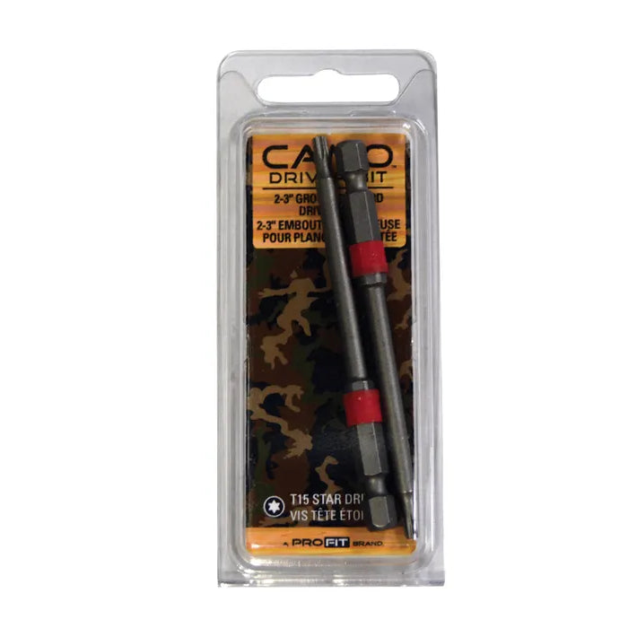 CAMO GROOVED BOARD DRIVER BIT 2 PK