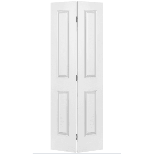 34"x80" 2-Panel Square Smooth Moulded Panel Bifold Door Hollow Core
