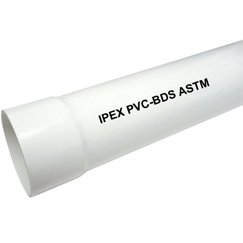 4"x10' PVC Solid Sewer and Drain Pipe