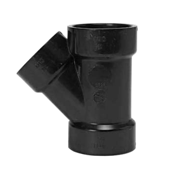 4"x4"x2" 45 Degree ABS Reducing Wye H x H x H