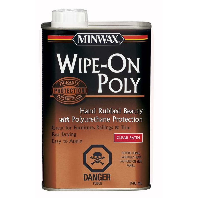 Minwax® Wipe-On Poly Oil-Based Polyurethane, Clear, Satin, 946 mL