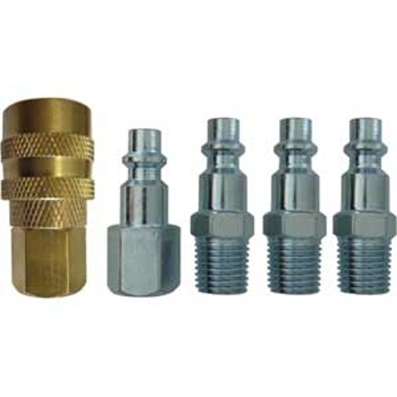1/4" 5 PC Air Compressor and Plug Kit M Style