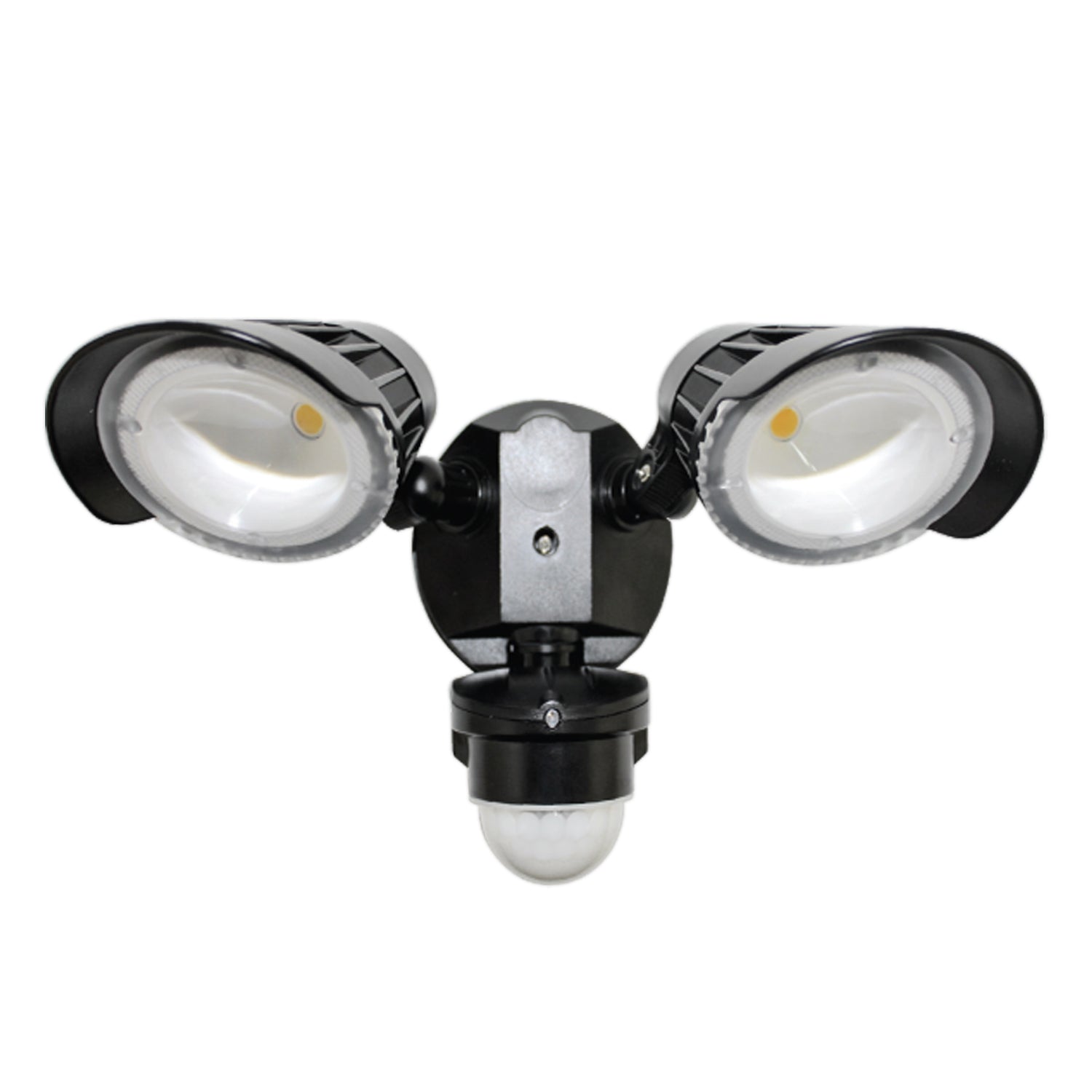 LED Motion Sensor Light Fixture 2HD 23W, Black