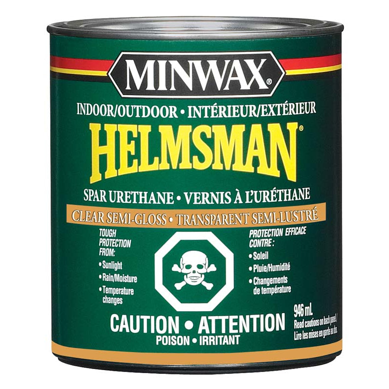 Minwax® Indoor/Outdoor Helmsman® Spar Urethane, Semi-Gloss, Clear, 946 mL