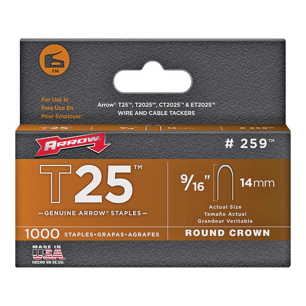 9/16" T25 #259 Arrow Staple (1000/BX)