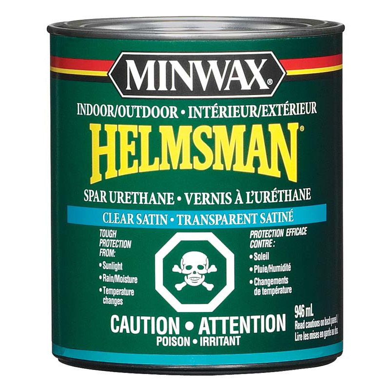 Minwax® Indoor/Outdoor Helmsman® Spar Urethane, Satin, Clear, 946 mL
