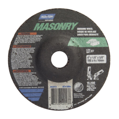 MASONRY TYPE 27 DEPRESSED CENTER WHEELS 4x 1/8