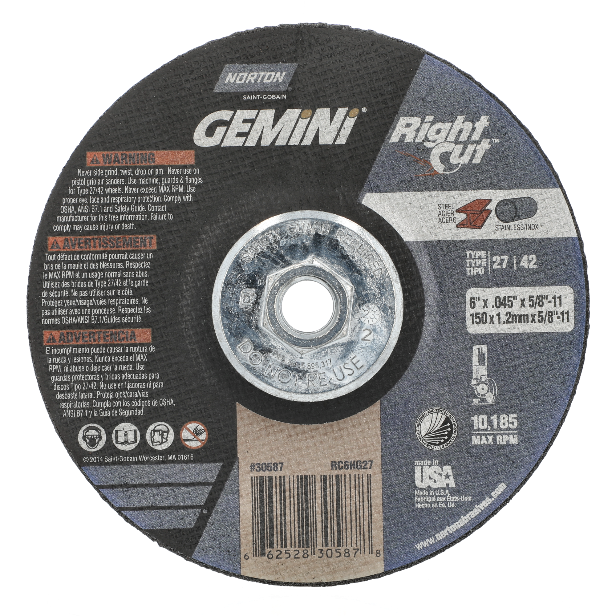 5" Gemini Right Angle Cut-Off Wheel
