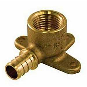 1/2" 90° Drop Ear Elbow, Brass