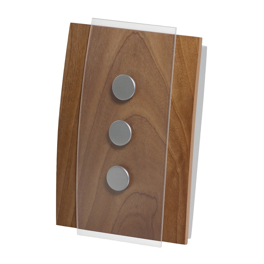 Décor Door Chime Battery/Transformer, Wood/Glass