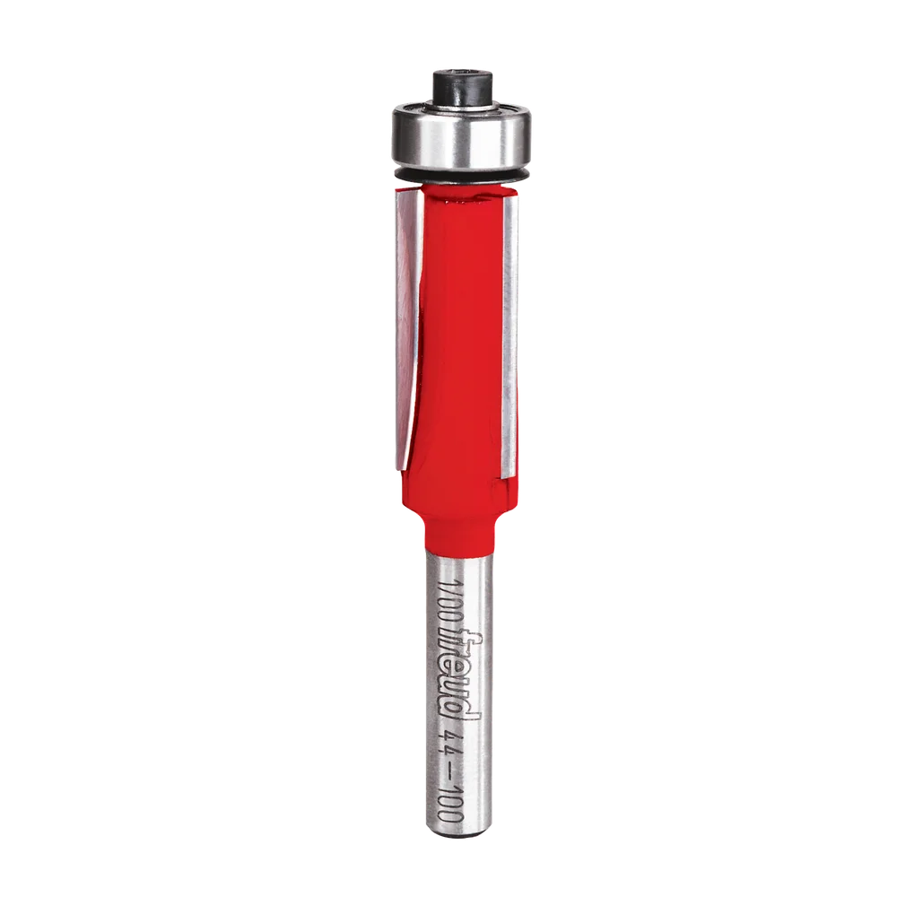 1/2" (dia.) Bearing Flush Trim Bit with 1/4" shank, 1" carbide height