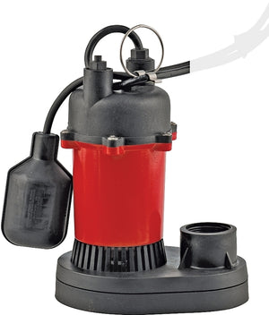 Sump Pump, 1-Phase, 6 A, 115 V, 0.25 hp, 1-1/2 in Outlet, 23 ft Max Head, 540 gph