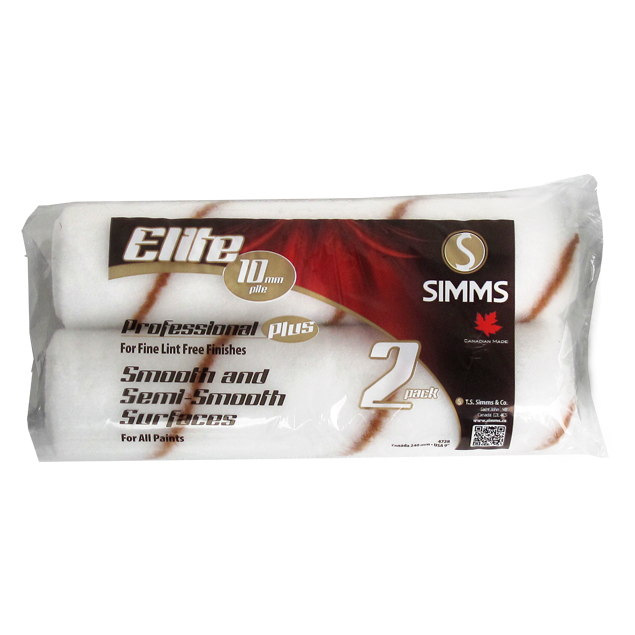 240mm x10mm Elite Pro Plus Lint Free Roller Cover, (2/Pack)