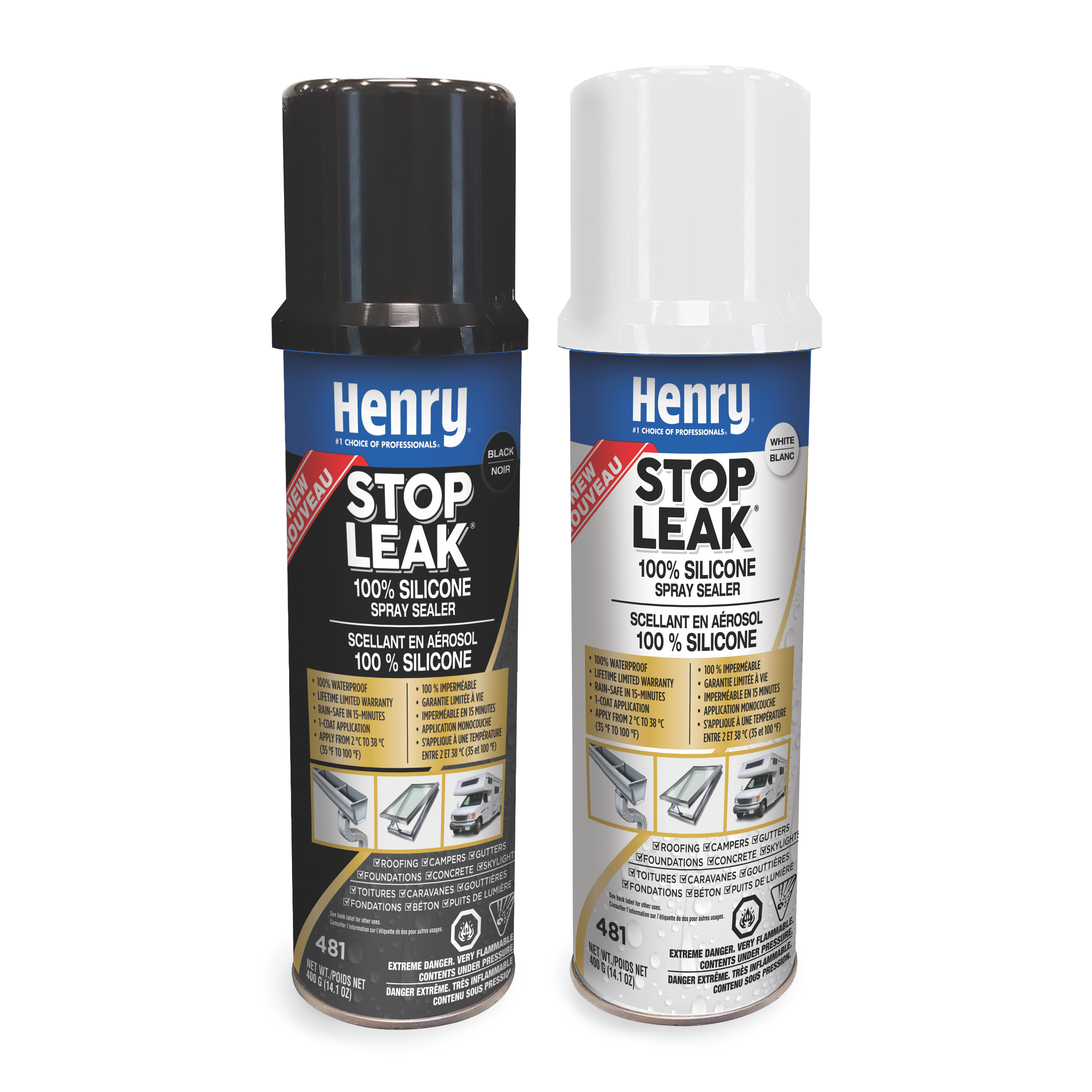 481 Stop Leak® 100% Silicone Spray Sealer Black