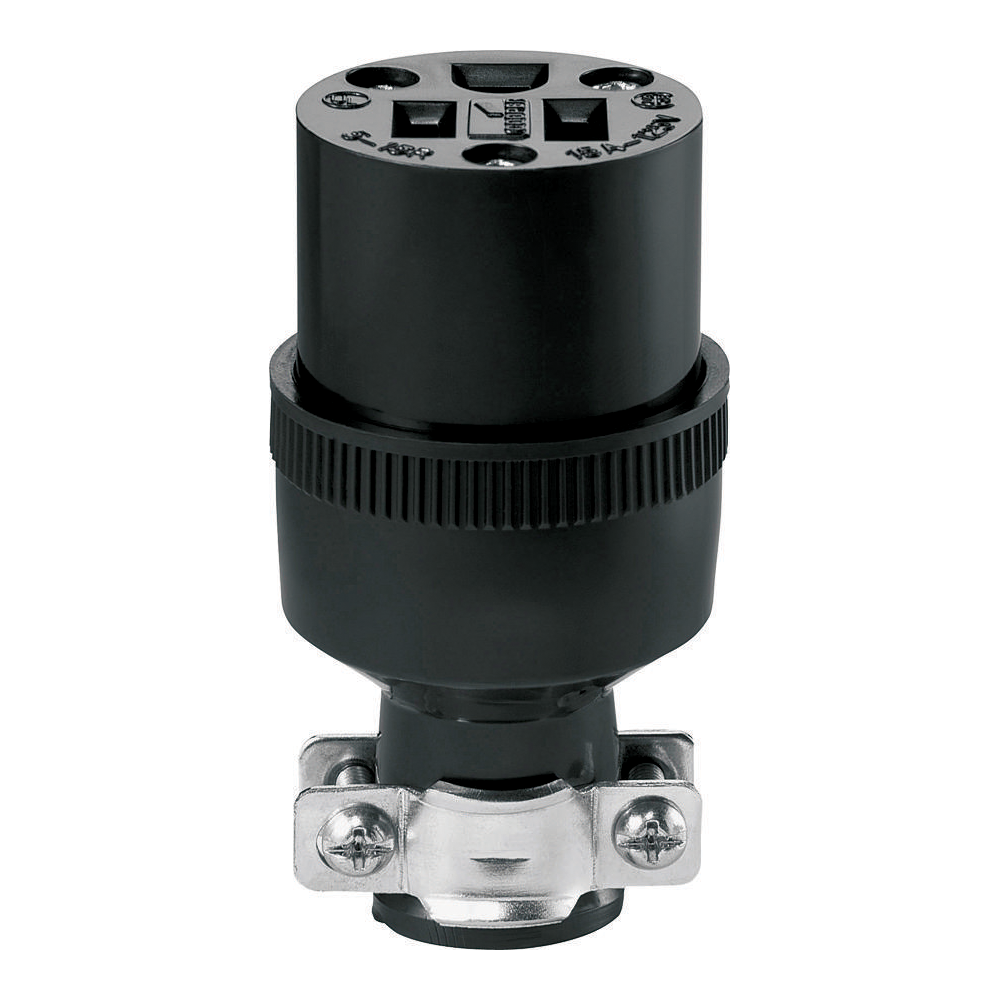 CONNECTOR W/CRD CLMP 15A 125V