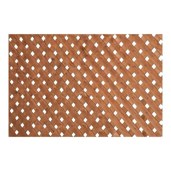 4'x8' Brown Treated Small Diamond Privacy Lattice