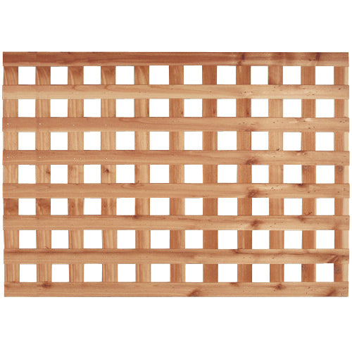 4'x8' Western Red Cedar Square Lattice