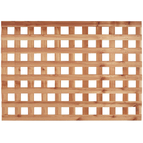 4' X 8' Western Red Cedar Square Lattice