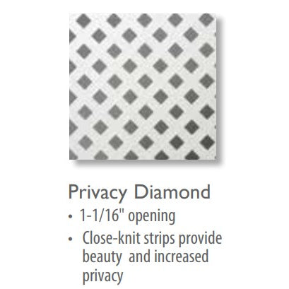 4'x8' Vinyl Privacy Lattice White