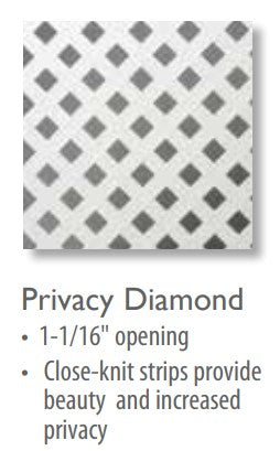 4X8 Privacy Lattice White Vinyl