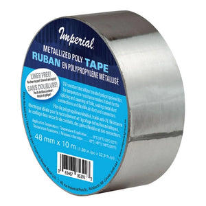 1.9" x 32.8' (48mm x 10m) Poly Tape Silver