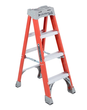Step Ladder, 4 foot, Fiberglass, Grade 1A (300 pounds)