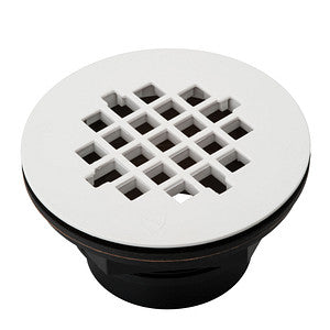 DRAIN SHOWER ABS BLACK/WHITE 2 INCH