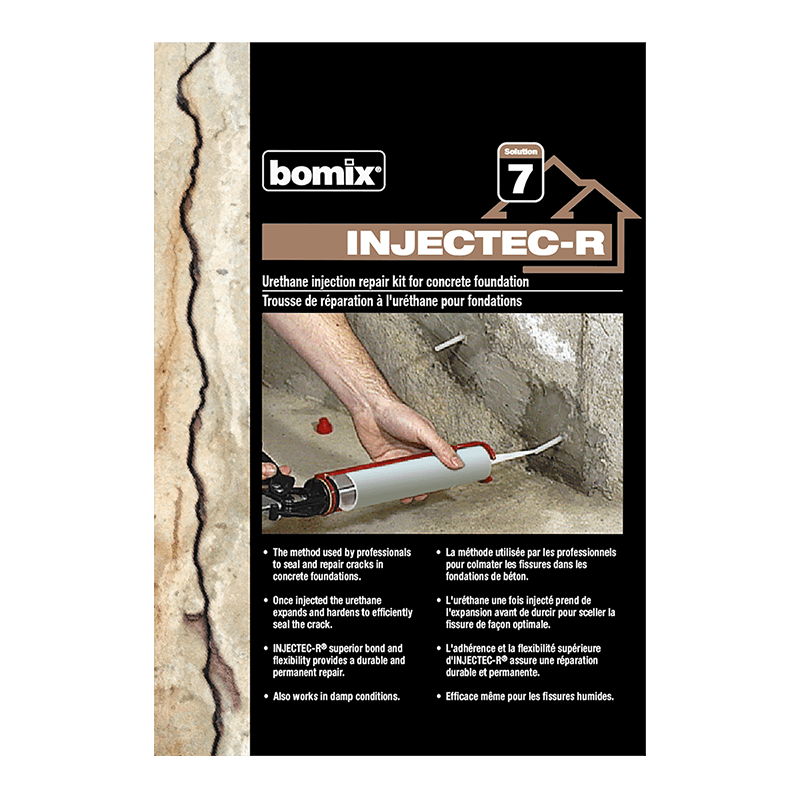 Bomix Injectec-R Urethane Injection Repair Kit for Concrete Foundation - 4.4-lb - Grey
