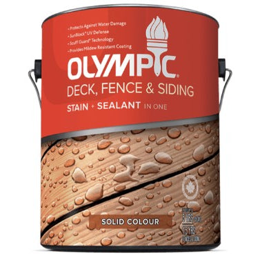 OLYMPIC DECK, FENCE, SIDING SOLID COLOR STAIN 3.78 L