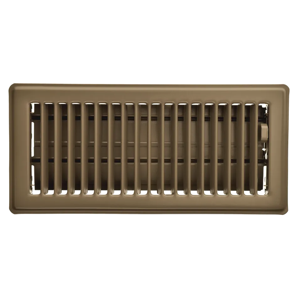 4" x 10" Floor Register, Brown