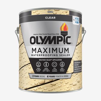 OLYMPIC MAXIMUM CLEAR WATERPROOFING SEALANT  3.78L
