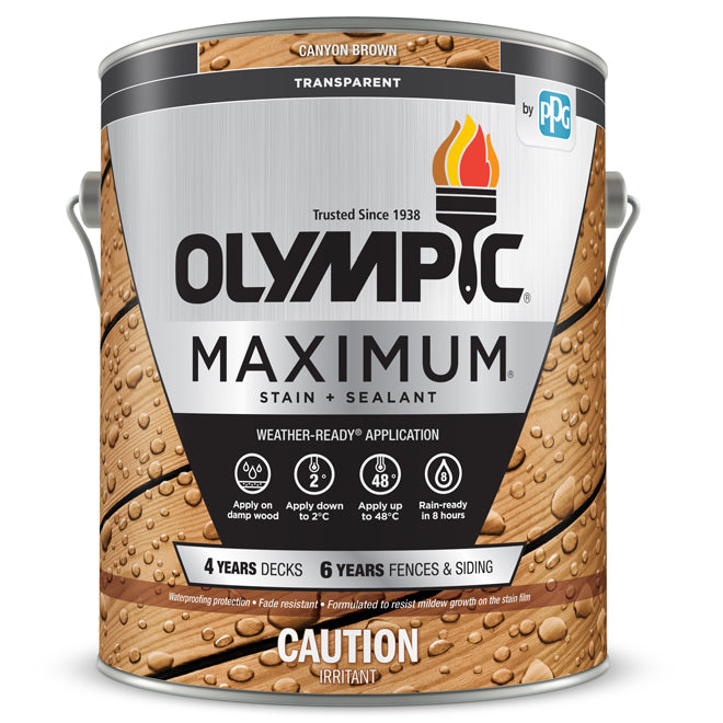 Olympic Stain And Sealant, Canyon Brown 3.78L