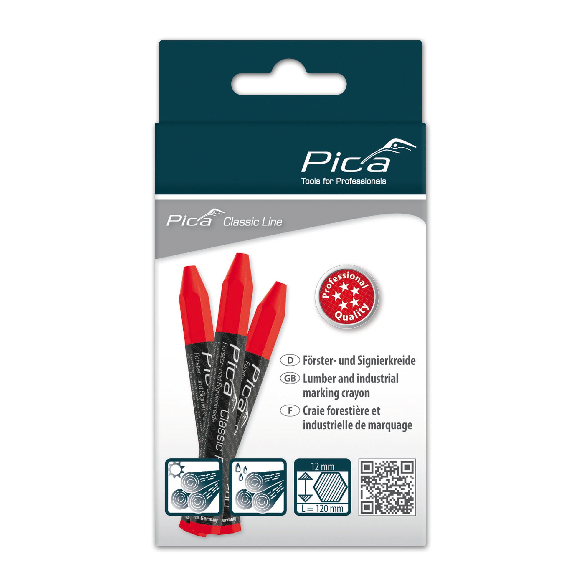 Pica Pro Lumber Crayon, Red