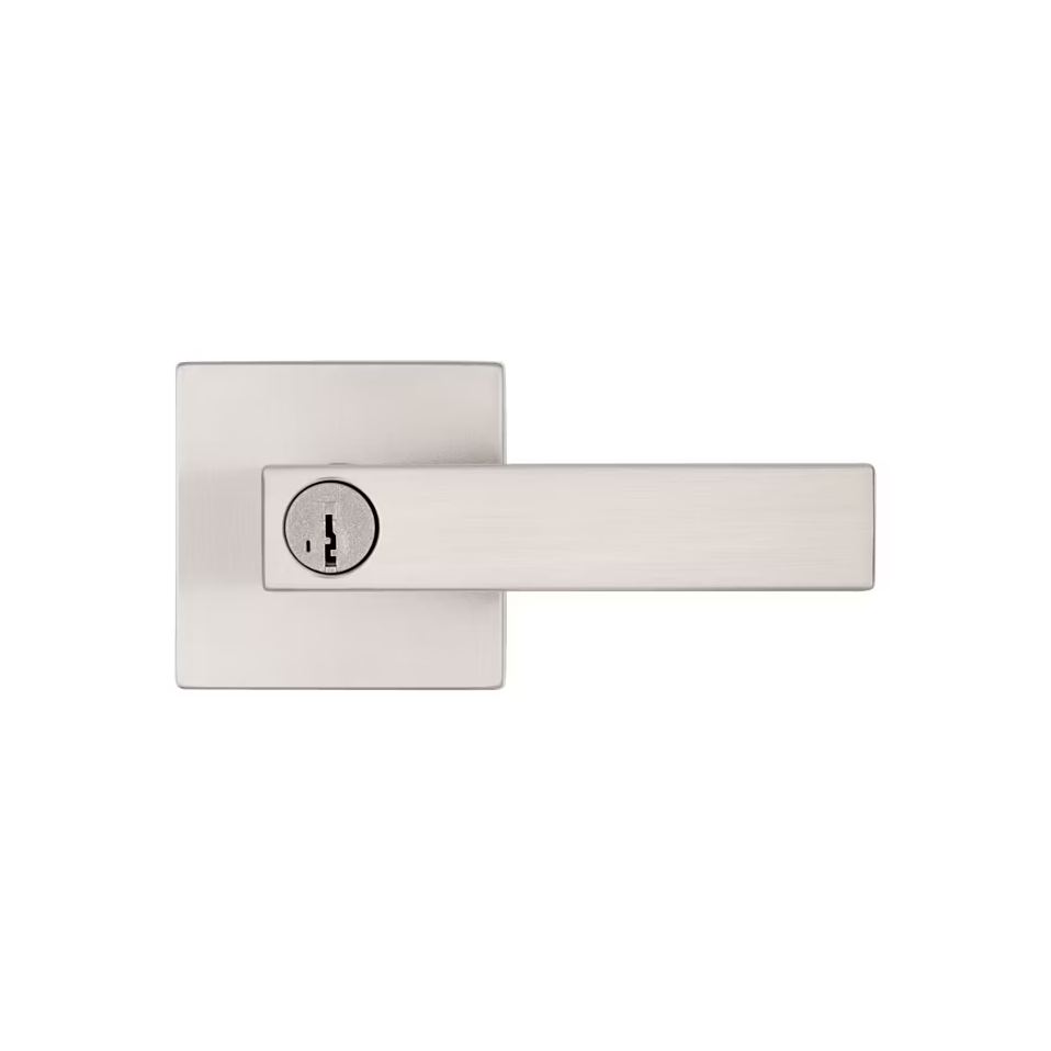 Singapore Lever - Keyed, Satin Nickel