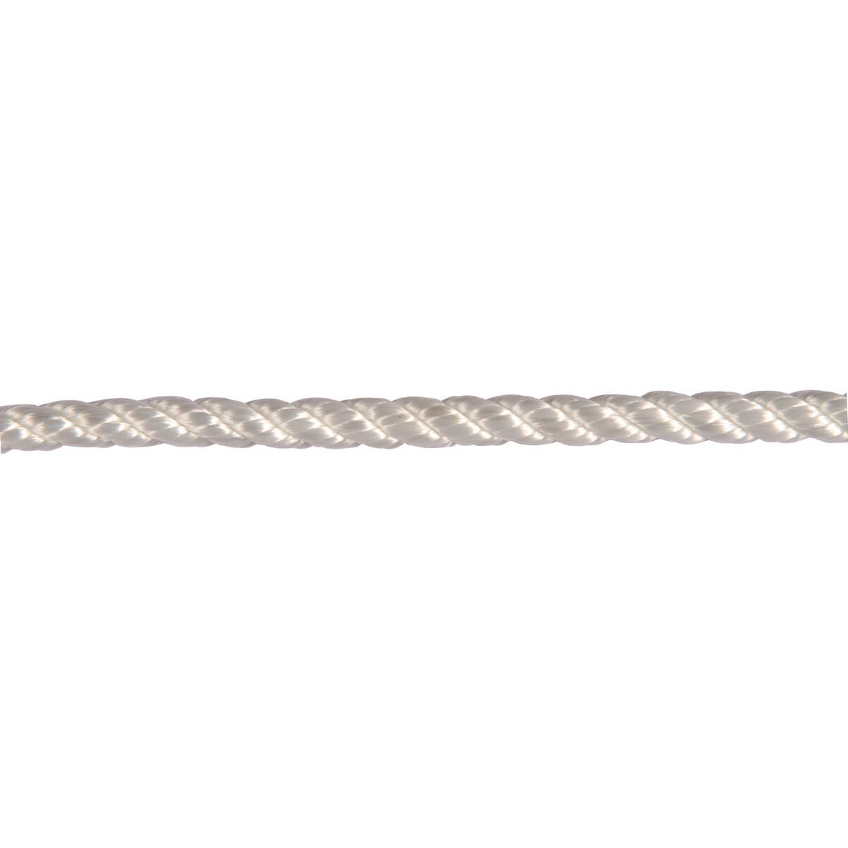 1/4"x50' Twisted Nylon Rope, White