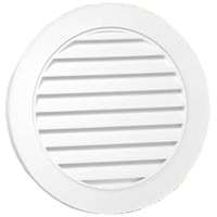 22" Gable Vent Round Vinyl White